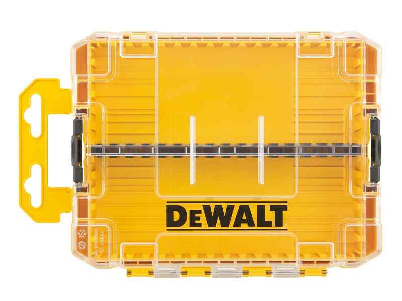デウォルト(DEWALT) タフケース (中) オーガナイザー 工具箱 収納ケース ツールボックス 透明蓋 脱着トレー 積み重ね収納 ネジ ビット 小