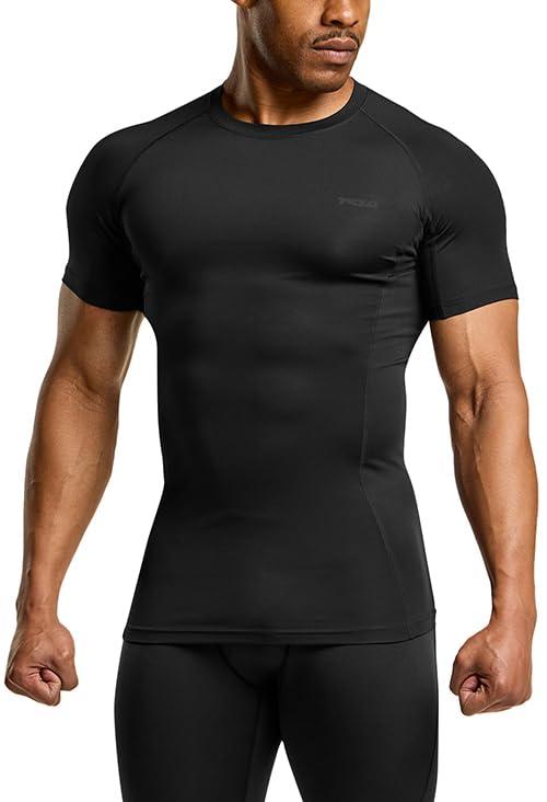 [テスラ] コンプレッションウェア メンズ 半袖 [UVカット・吸汗速乾] スポーツインナー コンプレッション シャツ ランニング トレーニン