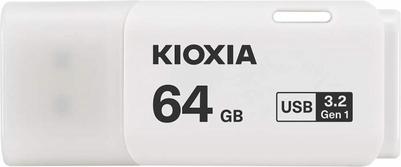 64GB USBメモリ USB3.2 Gen1 KIOXIA キオクシア TransMemory U301 キャップ式 ホワイト 海外リテール LU301W064GG4