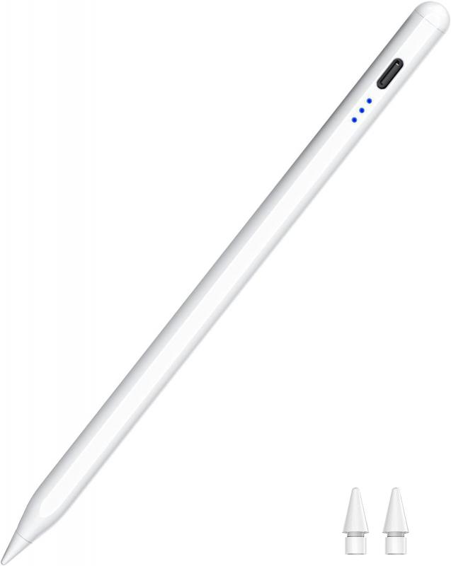 アップルペンシル タッチペン ペンシル タッチペン 極細 高感度 傾き感知 磁気吸着 誤作動防止 途切れなし 軽量 耐摩 USB充電式 バッテリ