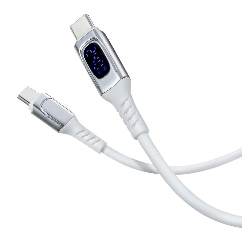サンワダイレクト サンワダイレクト USB-C ケーブル 1m PD100W対応 PD電力表示機能付き MacBook Pro/iPad Pro/Galaxy等対応 500-USB07 (P