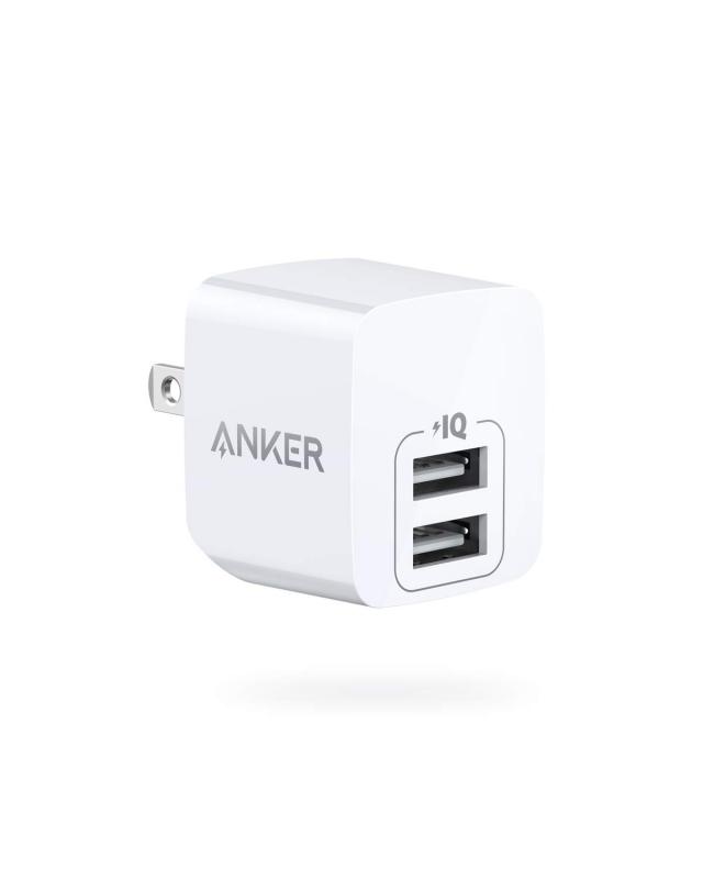 Anker PowerPort mini（12W 2ポート USBフルスピード充電器）【折りたたみ式プラグ/PowerIQ/超コンパクトサイズ 】iPhone iPad Android A