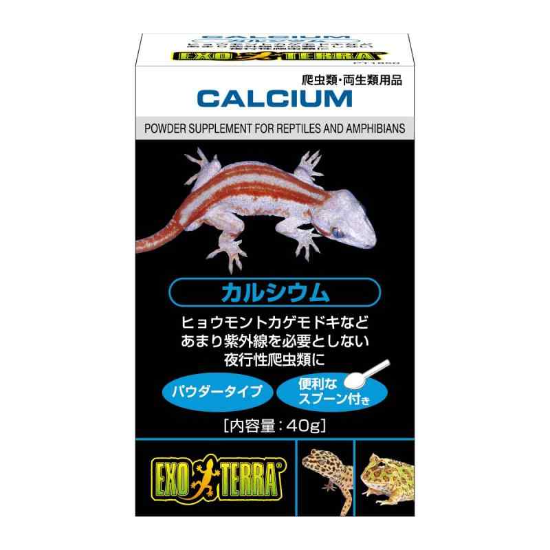 GEX EXOTERRA カルシウム 40g PT1850 粉末カルシウム あまり紫外線を必要としない夜行性爬虫類に最適 (40g)