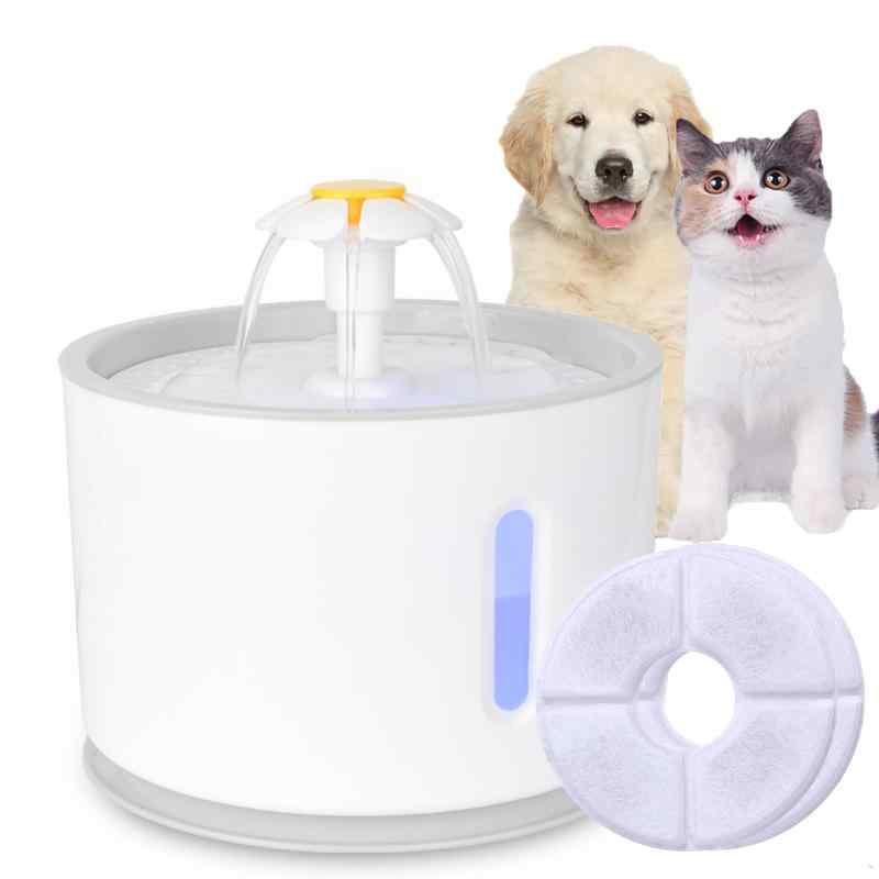 ペット給水器 猫 水飲み器 自動給水器 Iseebiz 2.4L大容量 水量目視可能 静音 LEDライト付き 活性炭フィルター BPA健康 環境対応型素材