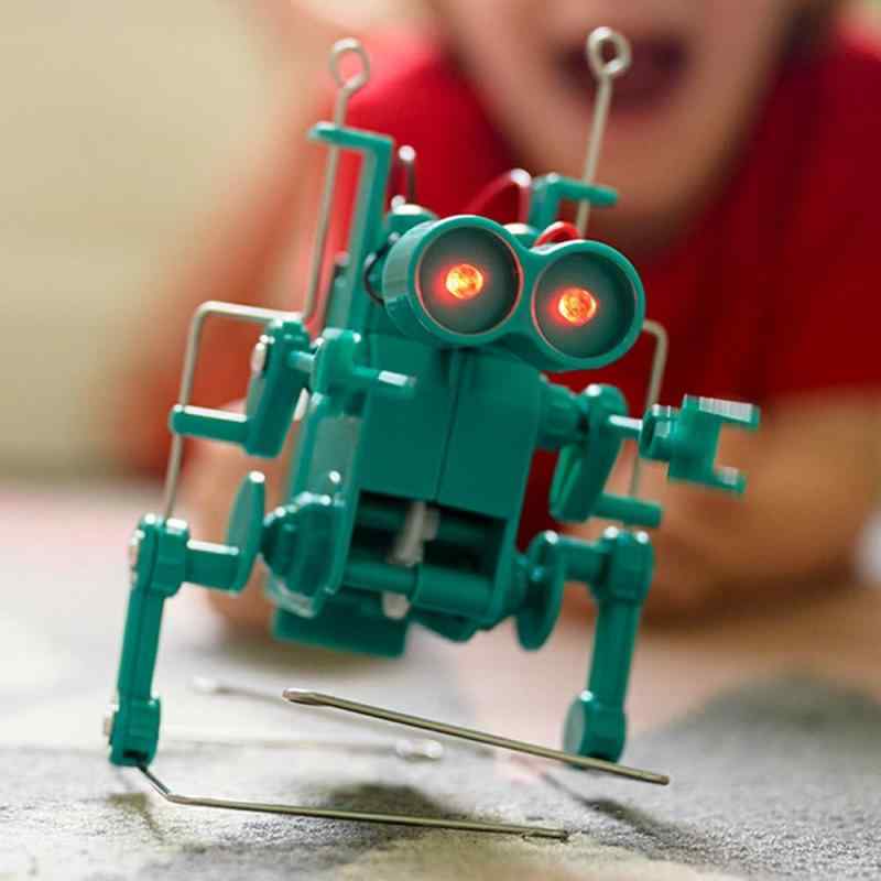 ［4M］へんてこロボット ロボット工学 おもちゃ 自由研究 実験セット 工作キット 組み立て 電動 ロボット LED モーター 教育 学習 知育
