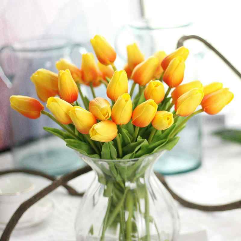 WillingYou 造花 枯れない花 チューリップ インテリア 花・観葉植物 ギフト 大切な人へ感謝の気持ちを伝える 花束 家、事務所、店、喫茶
