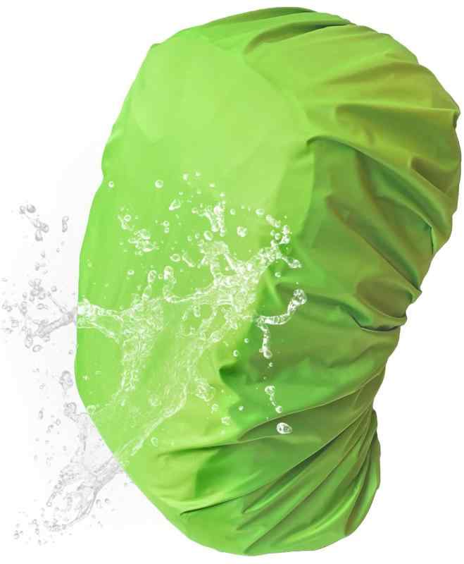 [BEACO] ハズれない防水リュックカバー 耐水圧2000mm 十字型ベルト付き フック付き収納袋 防水コーティング (グリーン, XL)