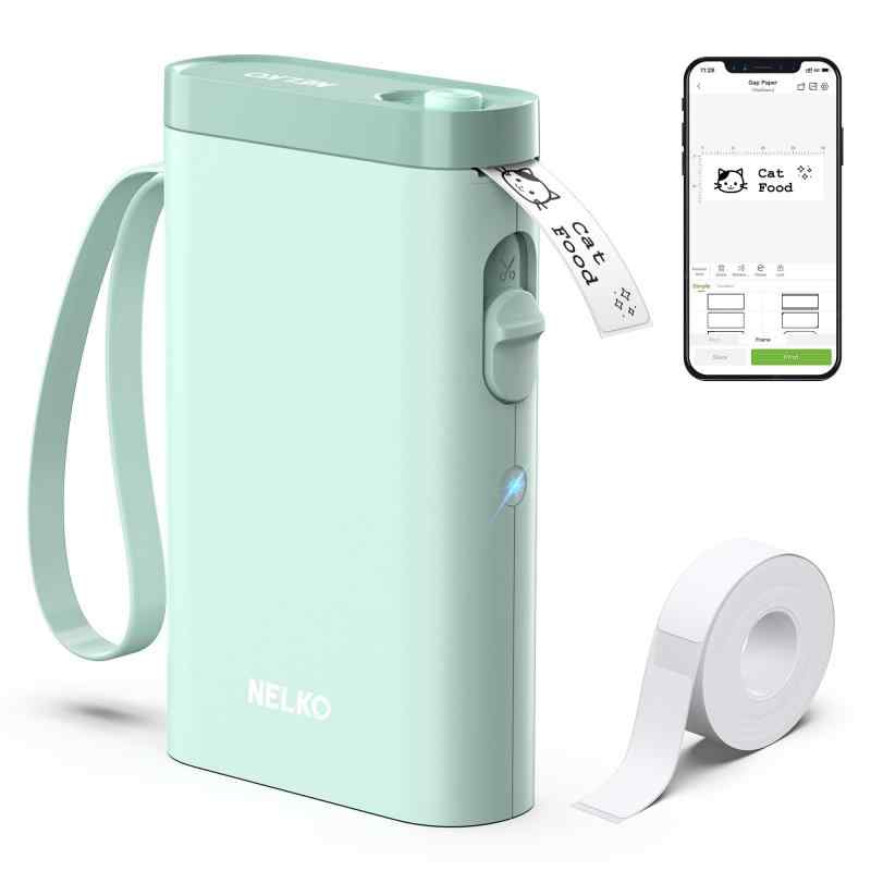 Nelko P21 ラベルライター Bluetooth接続多機能ラベルプリンター 感熱小型充電式シールプリンター ポータブルラベルプリンター 書類整理/