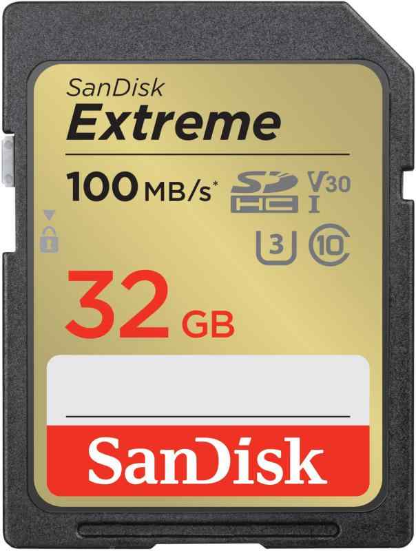 SanDisk (サンディスク) 32GB Extreme (エクストリーム) SDHC UHS-I メモリーカード - C10/U3/V30/4K/UHD SDカード - SDSDXVT-032G-GNCI